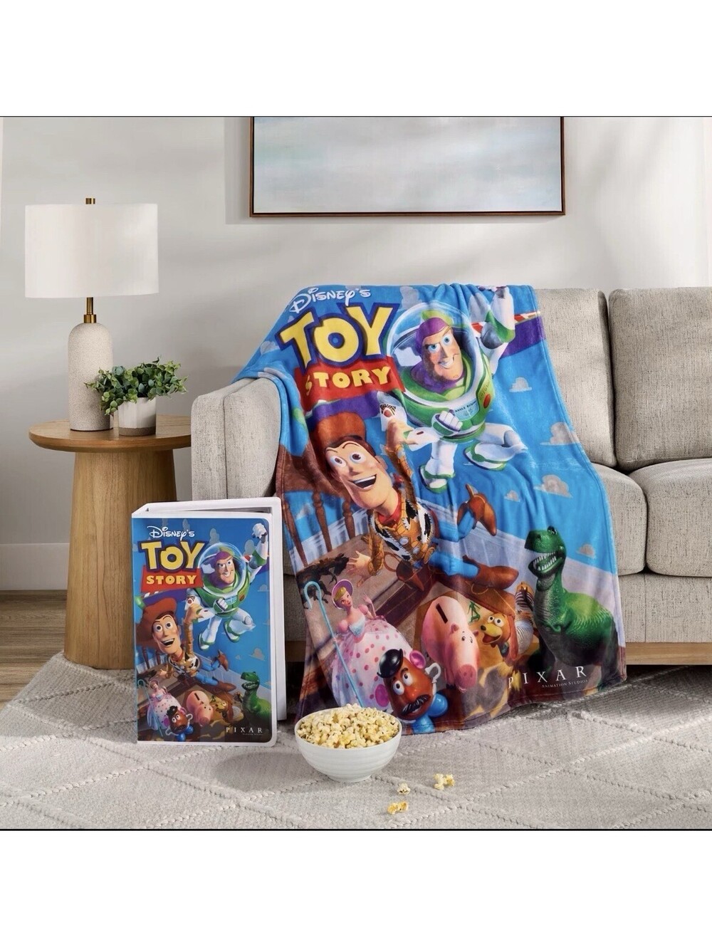 WALT DISNEY TOY STORY VHS BOXED SILK TOUCH THROW BLANKET 50" X 70"